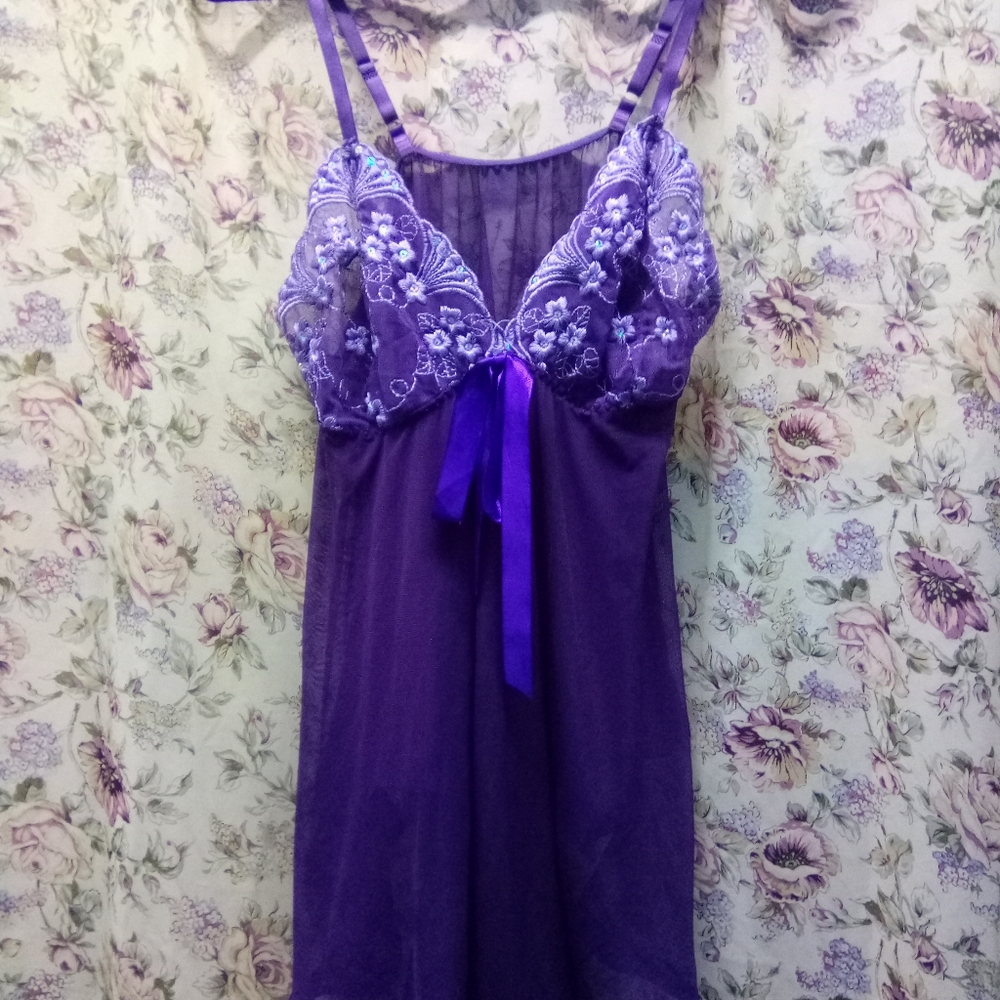 Beautiful purple lace lingerie